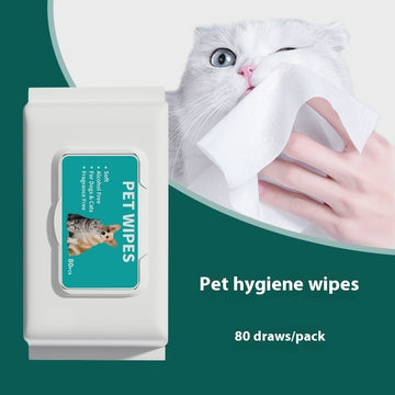 Pet 80-drawer Dog Exclusive For Cats Disposable Disposable Disposable Cleaning Wipes