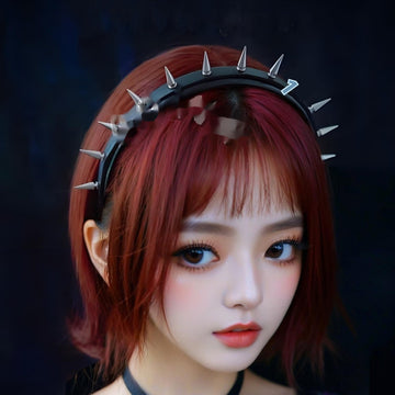 Punk Rivet Headband Pointed Nail Headband Female Headdress