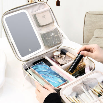 LED Makeup Case Portable Large Capacity