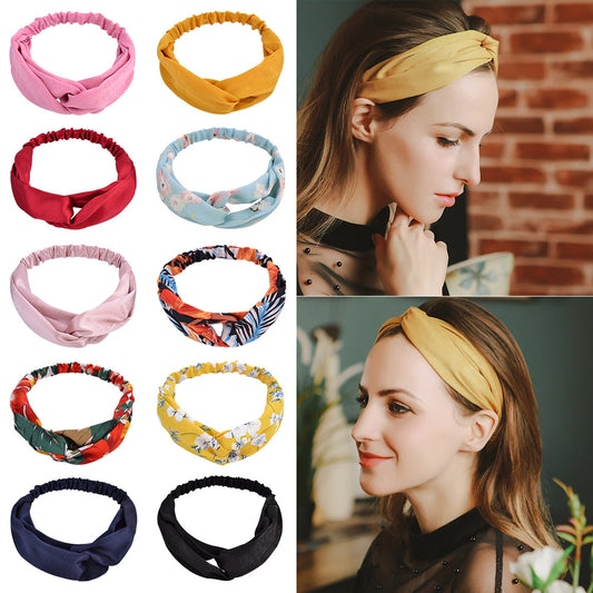 Elastic Cross Sports Headband Face Wash Makeup Headband